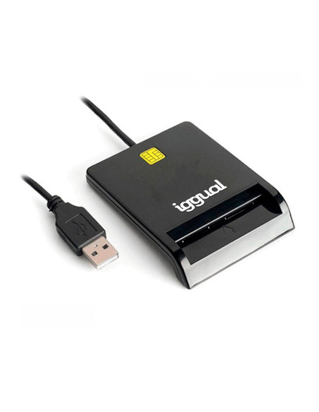 iggual IGG316740 lector de tarjeta magnética USB Negro