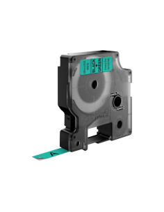 DYMO D1 - Etiquetas estándar - Negro sobre verde - 9mm x 7m