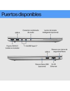 HP EliteBook 640 G11 Intel Core Ultra 5 125U Portátil 35,6 cm (14") WUXGA 16 GB DDR5-SDRAM 512 GB SSD Wi-Fi 6E (802.11ax) Window