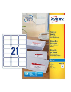 Avery J8160-25 etiqueta de impresora Blanco