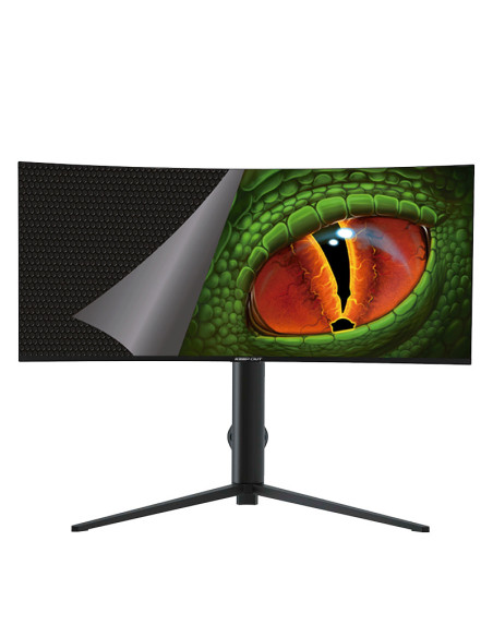KeepOut XGM34UW pantalla para PC 86,4 cm (34") 3440 x 1440 Pixeles UltraWide Quad HD LED Negro, Rojo