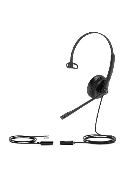 Yealink YHS34 Auriculares Alámbrico Diadema Oficina Centro de llamadas Negro