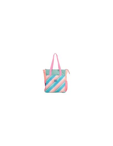 Oxford Colorblock Tote Bag Convertible 2 en 1 - Capacidad de 30L - Para Usar como Bolso de Mano o Mochila - Compartimento Acolch