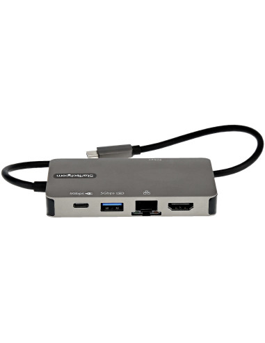 StarTech.com Adaptador Multipuertos USB-C - Docking Station USB Tipo C a HDMI 4K30 o VGA 1080p - Replicador de Puertos USBC PD
