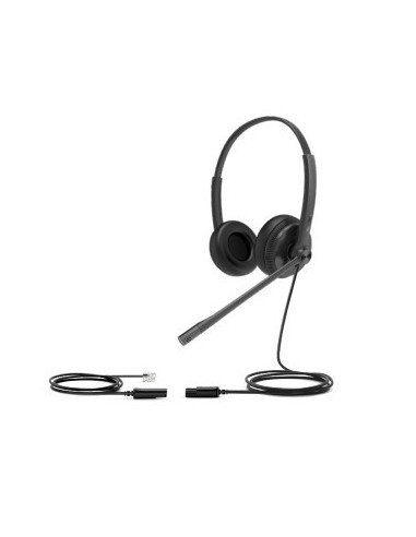 Yealink YHS34 Lite Dual Auriculares Alámbrico Diadema Oficina Centro de llamadas Negro