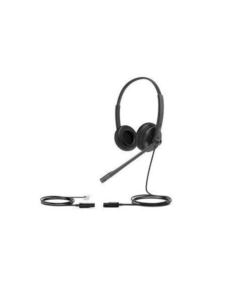 Yealink YHS34 Lite Dual Auriculares Alámbrico Diadema Oficina Centro de llamadas Negro