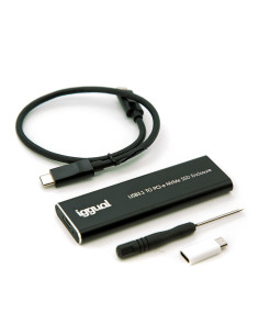 iggual Caja externa USB-C 3.1 SSD M.2 NVMe y SATA 2