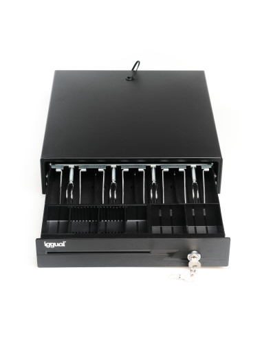 iggual Cajón Portamonedas IRON-15 37cm 4+8 negro