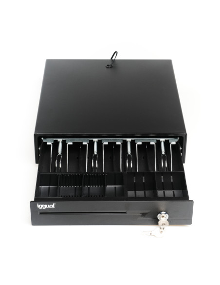 iggual Cajón Portamonedas IRON-15 37cm 4+8 negro