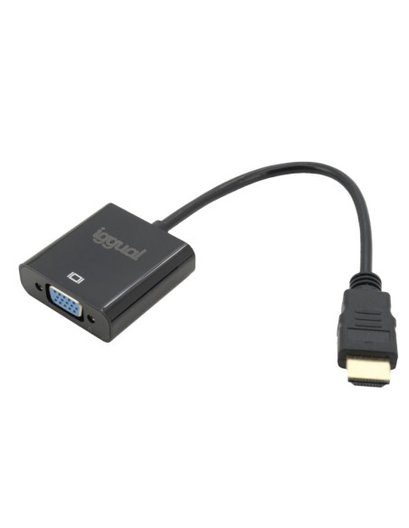 iggual Adaptador HDMI a VGA + audio (3.5 mm)