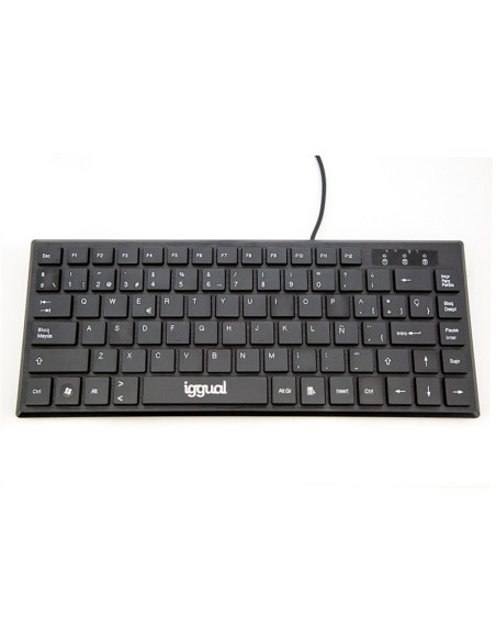 iggual Teclado USB compacto TKL Slim TKL-USB negro