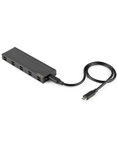 StarTech.com Caja Externa USB-C de 10Gbps a NVMe M.2 or SSD SATA M.2 - Carcasa de Aluminio Portátil para SSD NGFF M.2 PCIe SATA 2