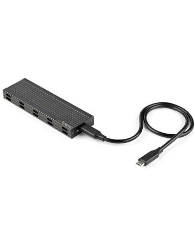 StarTech.com Caja Externa USB-C de 10Gbps a NVMe M.2 or SSD SATA M.2 - Carcasa de Aluminio Portátil para SSD NGFF M.2 PCIe SATA