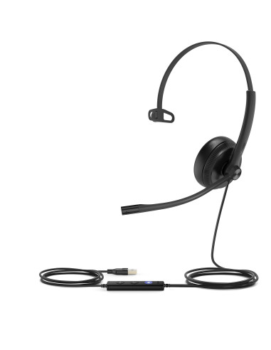 Yealink UH34 Mono Teams Auriculares Alámbrico Diadema Oficina Centro de llamadas USB tipo A Negro