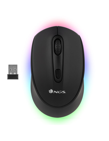 NGS SMOG-RB ratón Juego Ambidextro RF Wireless + Bluetooth Óptico 2400 DPI