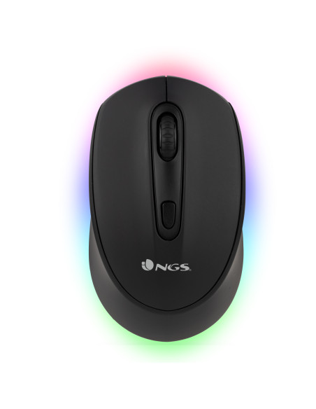 NGS SMOG-RB ratón Juego Ambidextro RF Wireless + Bluetooth Óptico 2400 DPI