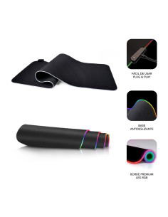 SUBBLIM Alfombrilla Tapete Ratón Luz LED RGB 9 colores Extra Grande 2