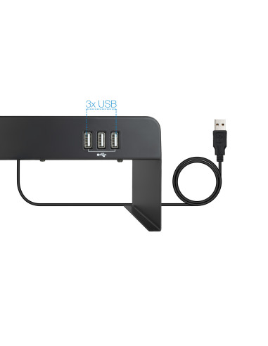 TooQ TQMR0124 soporte para monitor Escritorio Negro