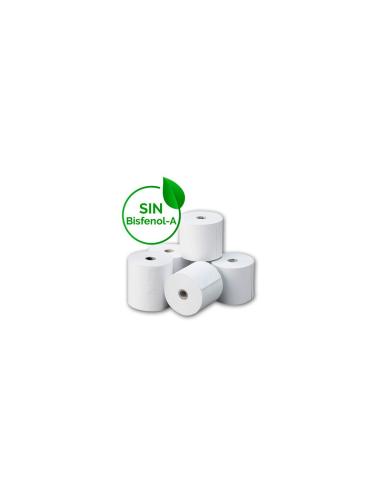 ROLLO TERMICO 80X80MM SIN BISFENOL A 65GR C/50 Paquete 10 unidades