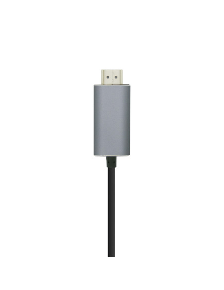 AISENS Cable conversor USB-C a HDMI 4K@60HZ, USB-C M-HDMI M, Negro, 1.8m