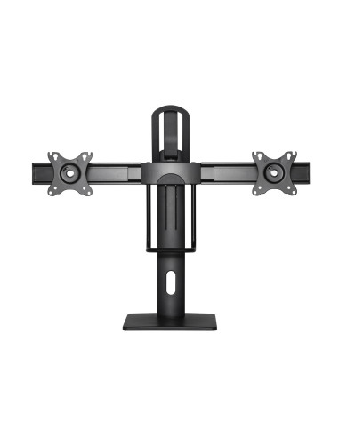 AISENS Soporte De Mesa Pro Contrapeso Giratorio E Inclinable Para 2 Monitores 6kg De 17-27, Negro