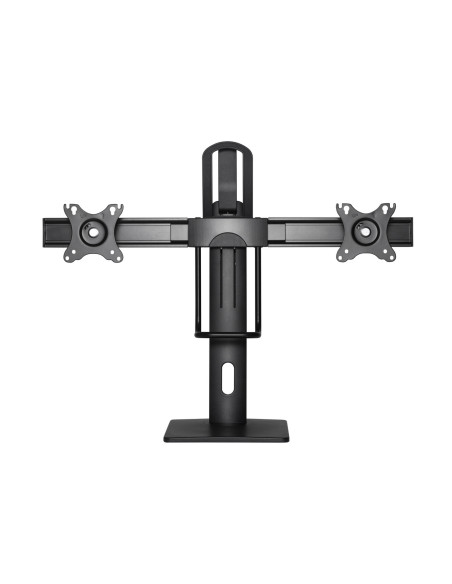 AISENS Soporte De Mesa Pro Contrapeso Giratorio E Inclinable Para 2 Monitores 6kg De 17-27, Negro