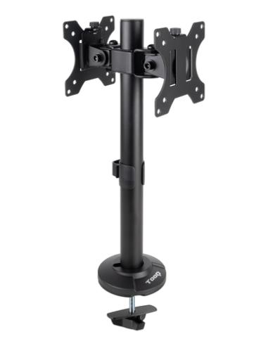 TooQ Soporte de Mesa para 2 Pantallas 17"-32", Negro