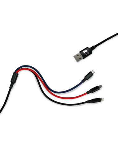 SUBBLIM Cable Premium 3in1 3.0 (Micro USB+Type C+Lightning)