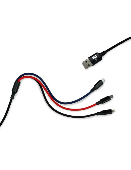 SUBBLIM Cable Premium 3in1 3.0 (Micro USB+Type C+Lightning)