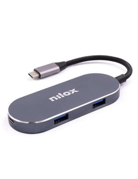 Nilox MINI-DOCKING USB-C  HDMI, 3 PUERTOS USB 3.0 Y USBC