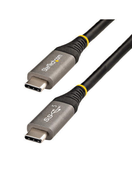StarTech.com Cable USB-C de 2m - USB 5 Gbps - Entrega de Alimentación de 100W (5A) - Modo Alt. de DP 4K 60Hz - Cubierta de TPE