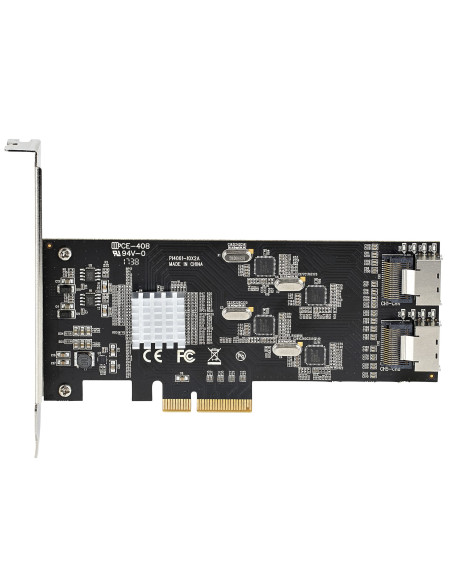 StarTech.com Tarjeta PCIe de 8 Puertos SATA - Tarjeta Adaptadora de Expansión PCI Express SATA con 4 Controladores de Host -