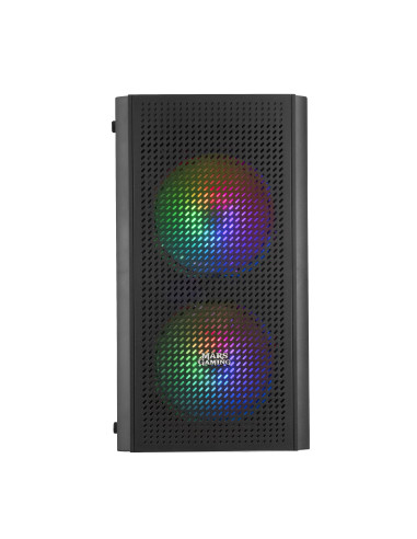 Mars Gaming MC300 Negro, Caja PC Micro ATX, Cristal Templado, Frontal MESH, 3xVentilador FRGB