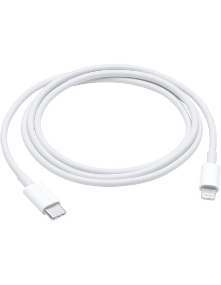 Apple MM0A3ZM A cable de conector Lightning 1 m Blanco