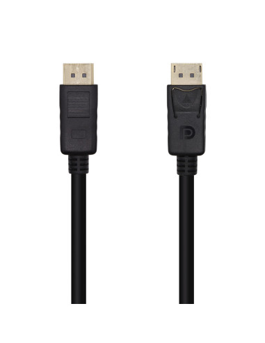 AISENS Cable DisplayPort V1.2 4K@60Hz, DP M-DP M, Negro, 1.0m
