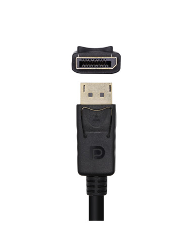 AISENS Cable DisplayPort V1.2 4K@60Hz, DP M-DP M, Negro, 1.0m