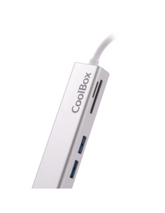 CoolBox MINIDOCK LITE USB-C ALUMINIO HDMI 3XUSB3.0 SD MICROSD 2