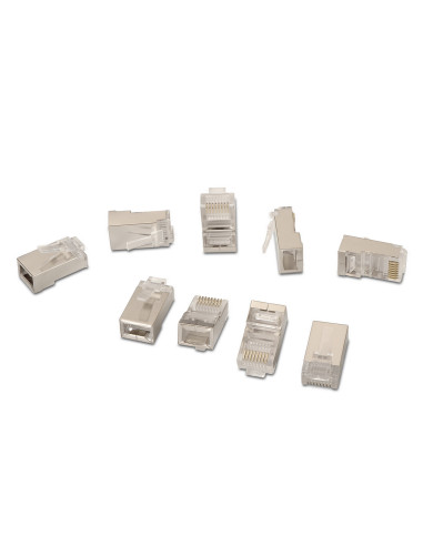 AISENS A138-0293 conector RJ-45 Acero inoxidable, Transparente