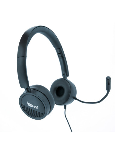 iggual Auriculares con micro Dual Tech USB 3.5 mm