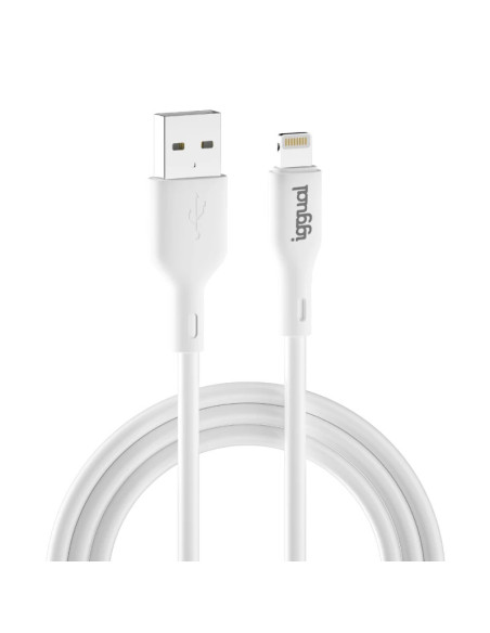 iggual IGG316955 cable de conector Lightning 1 m Blanco