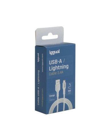 iggual IGG316955 cable de conector Lightning 1 m Blanco