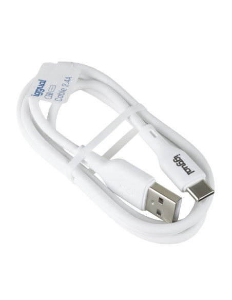 iggual IGG316948 cable USB USB 2.0 1 m USB A USB C Blanco
