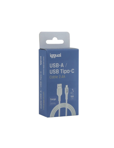 iggual IGG316948 cable USB USB 2.0 1 m USB A USB C Blanco