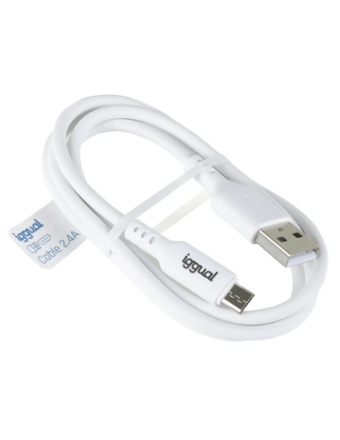 iggual IGG316931 cable USB USB 2.0 1 m USB A Micro-USB A Blanco