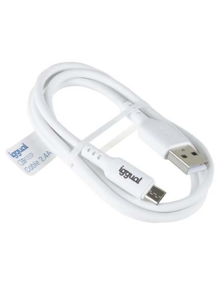 iggual IGG316931 cable USB USB 2.0 1 m USB A Micro-USB A Blanco