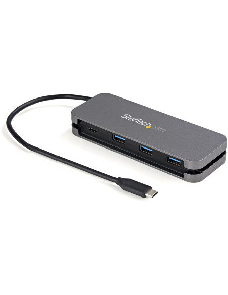 StarTech.com Hub USB C de 4 Puertos - 3 USB-A 1 USB-C - Ladrón USB 3.0 Tipo C (USB 3.2 Gen 1) - Alimentado por el Bus - Hub