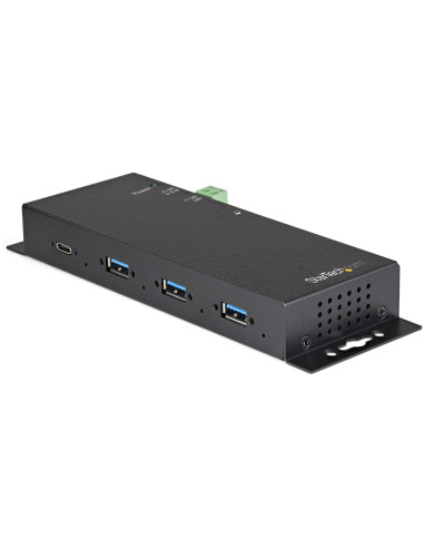 StarTech.com Hub USB-C de 4 Puertos de 10Gbps - Ladrón Concentrador USB Tipo C Industrial de Metal con 3 Puertos USB-A y 1 USBC