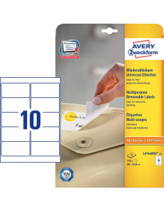 Avery Etiquetas Removibles Blancas