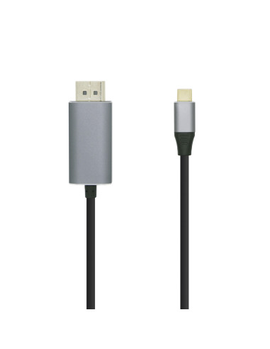 AISENS Cable conversor USB-C a Displayport 4K@60HZ, USB-C M-DP M, Negro, 1.8m