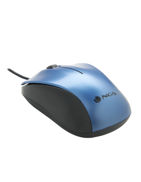NGS CREW ratón Oficina Ambidextro USB tipo A Óptico 1200 DPI